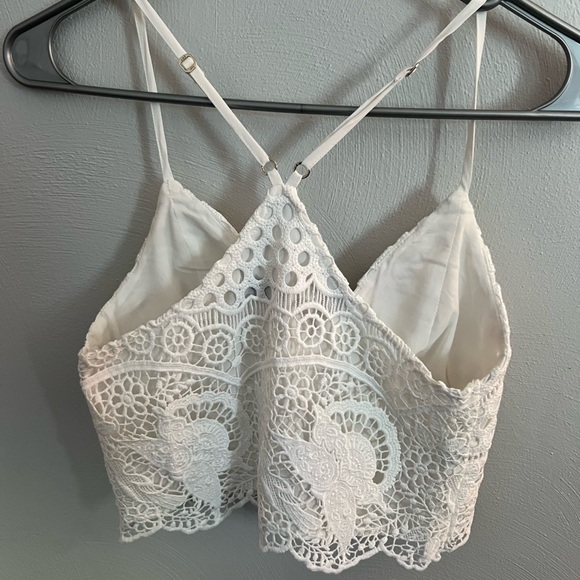 Abercrombie & Fitch White Lace crop top - Picture 7 of 7